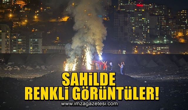 Sahilde renkli görüntüler!