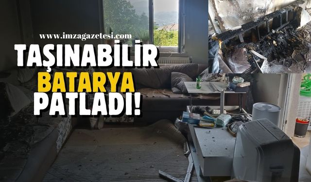 Taşınabilir batarya patladı!