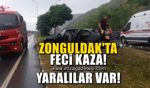 Zonguldak'ın Alaplı ilçesinde feci kaza! 2 kişi yaralandı