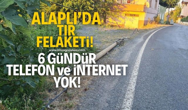 Alaplı'da tır felaketi! 6 gündür telefon ve internet yok!