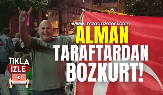 Alman taraftardan Bozkurt işareti...