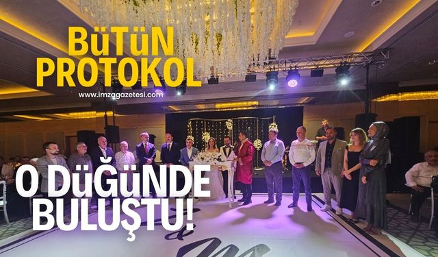 Bütün protokol o düğünde buluştu