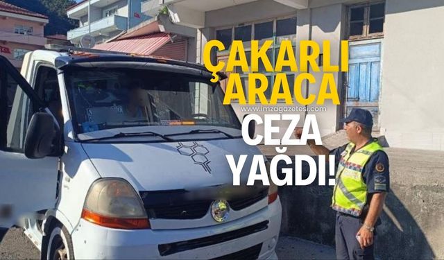 Çakarlı araca ceza yağdı!