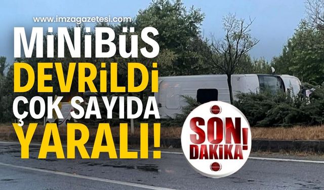 Çaycuma'da Servis Minibüsü Kaza Yaptı: Çok sayıda yaralı var!