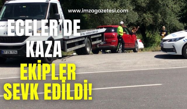 Eceler’de kaza! Ekipler sevk edildi