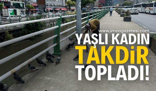 Helal Olsun: Zonguldak’ta Yaşlı Kadının Kuşlara Ekmek Vermesi Takdir Topladı