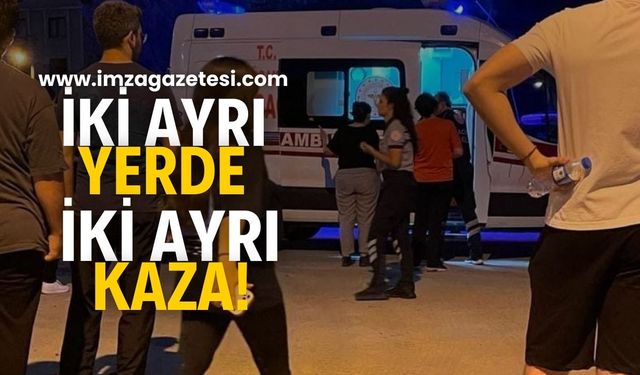 İki ayrı yerde iki ayrı kaza! Çocuklar yaralandı!