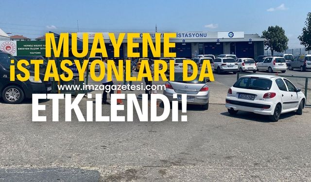 Krizden araç muayene istasyonları da etkilendi!