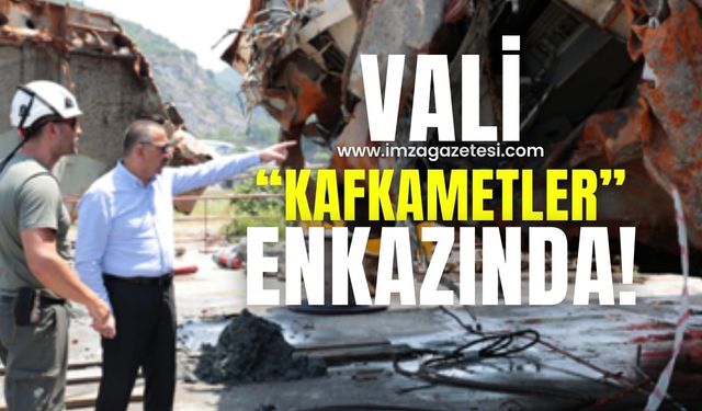 Vali Hacıbektaşoğlu, "KAFKAMETLER" Enkazında İnceleme Yaptı...