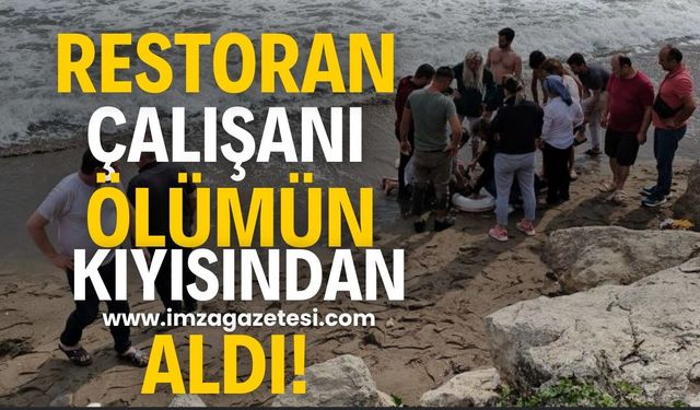 Restoran çalışanı vatandaşı ölümün kıyısından aldı!