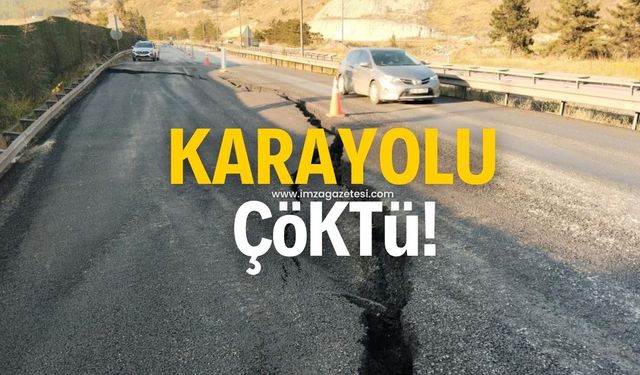 Sürücüler dikkat! O yol çöktü