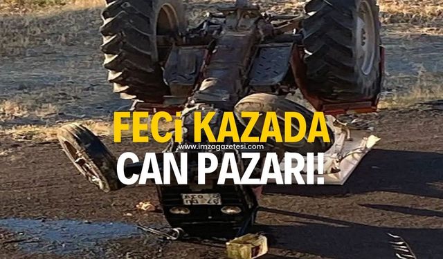 Traktörün takla attığı kazada can pazarı!