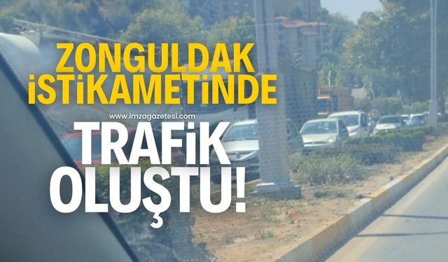 Uğur Mumcu kavşağında araç trafiği yoğunlaştı!