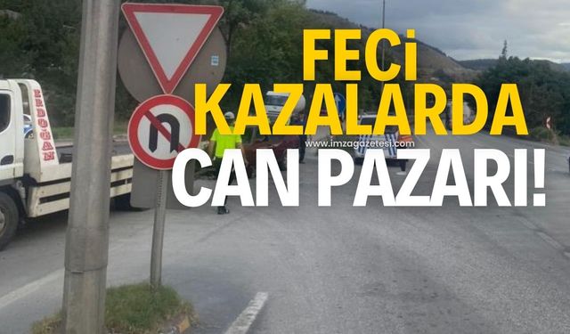 Üst üste meydana gelen kazalarda can pazarı!