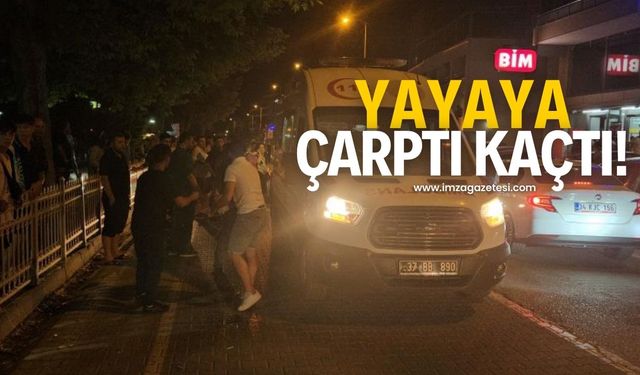 Yayaya çarpıp kaçtı!