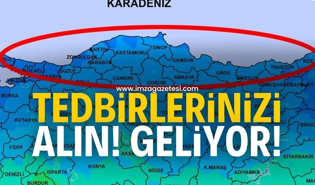 Zonguldak, Bartın, Bolu, Karabük, Kastamonu, Trabzon, Ordu, Giresun ve Rize'ye uyarı! Kar ve sağanak yağış geliyor!