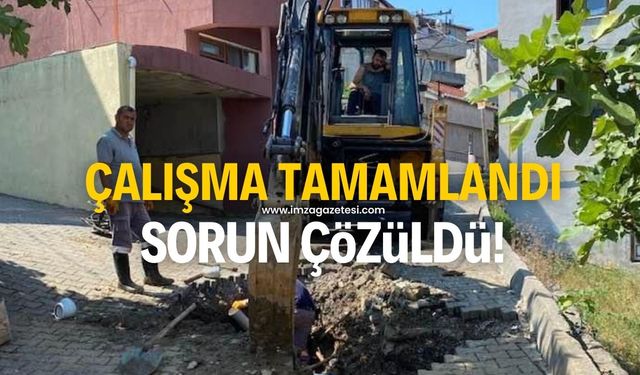 Zonguldak Belediyesi, mahalledeki sorunu çözdü!