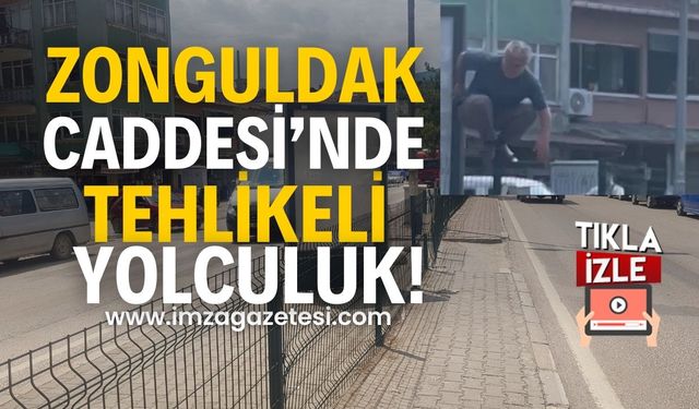 Zonguldak Caddesi'nde tehlikeli yolculuk!