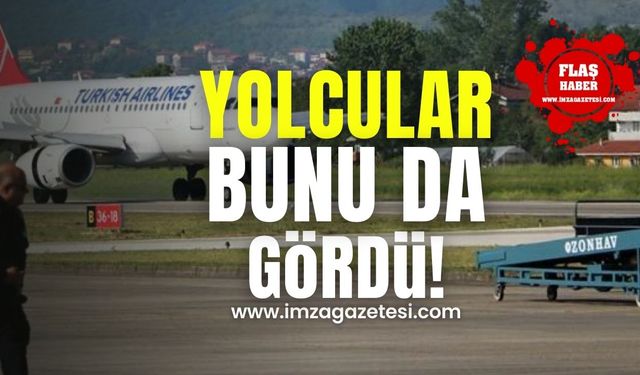 Zonguldak Havalimanı'nda vatandaşlar bunu da gördü!