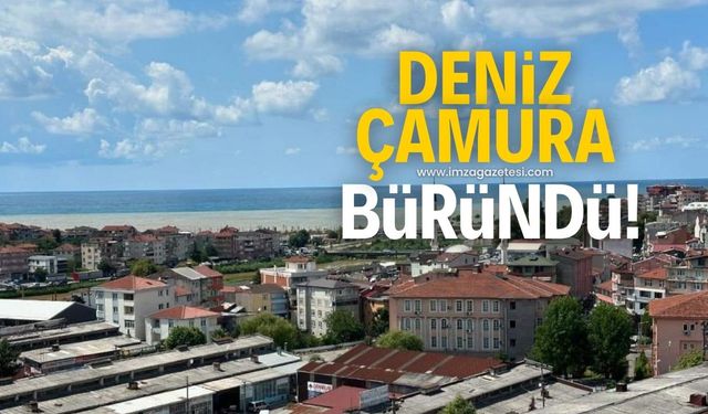 Zonguldak'ın Alaplı ilçesinde deniz çamura büründü!