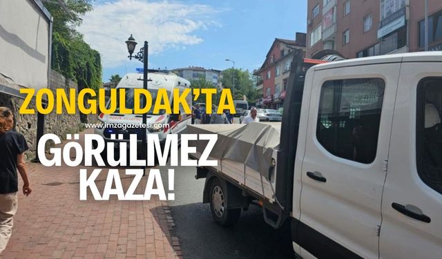 Zonguldak'ın Kdz.Ereğli ilçesinde görülmez kaza!