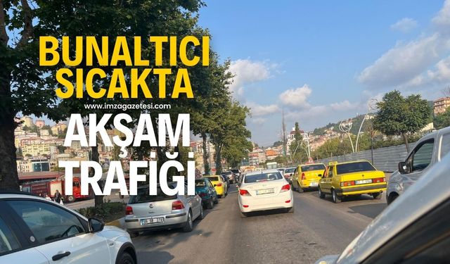 Zonguldak’ta bunaltıcı sıcakta hafta sonu trafiği!