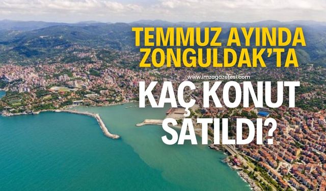 2024 yılı Temmuz ayında Zonguldak ve ilçelerinde kaç konut satıldı?