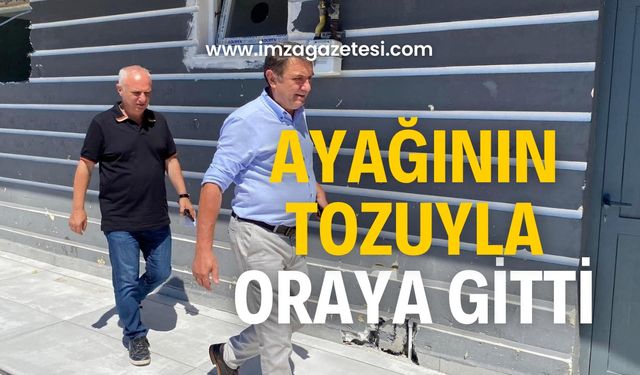 Başkan Erdem geldi, ayağının tozuyla orayı inceledi!