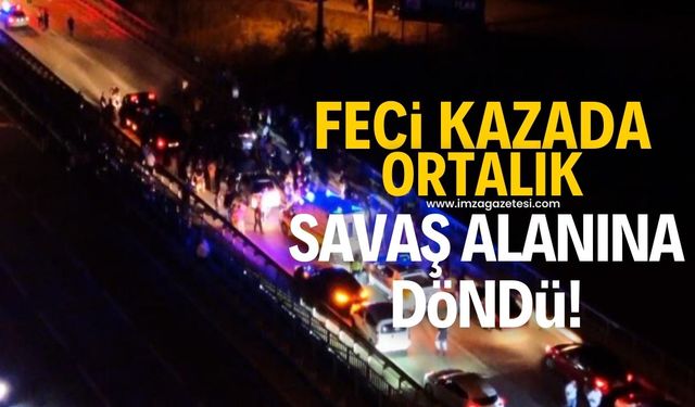 6 aracın karıştığı kazada ortalık savaş alanına döndü!