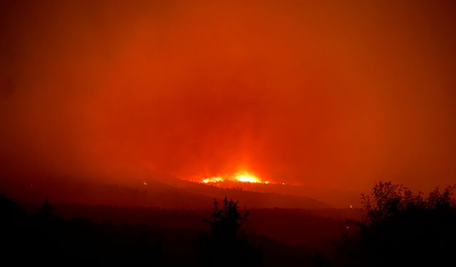 Bolu'nun Gerede ilçesindeki orman yangını 13 saattir devam ediyor