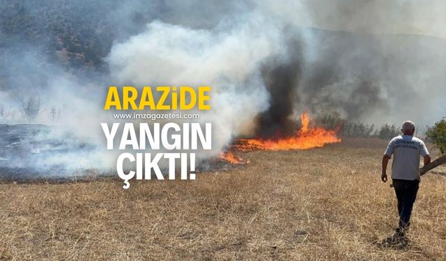 Arazide korkutan yangın!