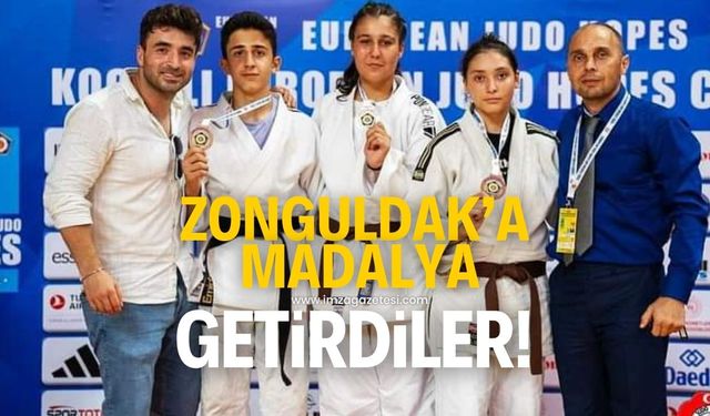 Avrupa Şampiyonası'nda Zonguldak'ı temsil eden Sude Nur Budak, Betül Aydın ve Emirhan Ekmekçi üçlüsü madalya kazandı!