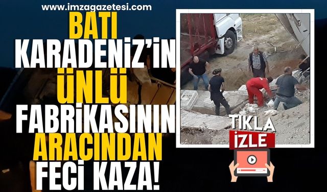 Batı Karadeniz'de bulunan ünlü fabrikanın kamyonunun feci kaza!