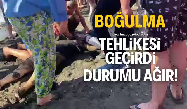 Boğulma tehlikesi geçirdi durumu ağır!