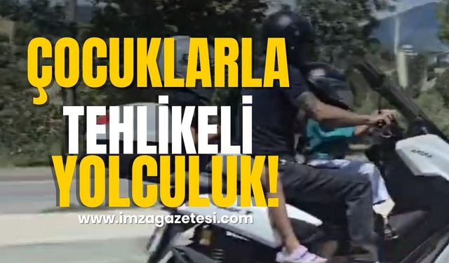 Çocuklarla tehlikeli yolculuk!