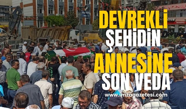 Devrekli şehidin annesine son veda...