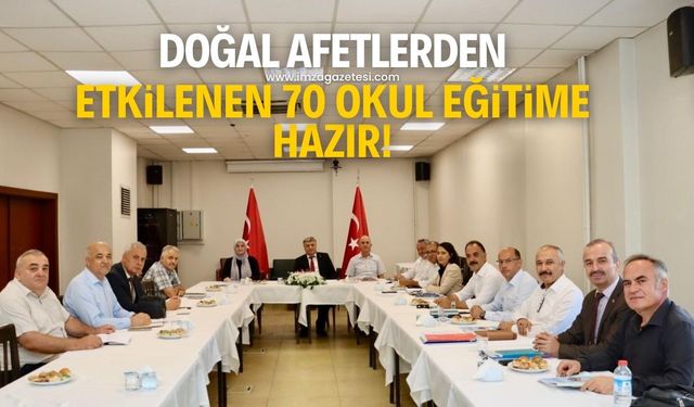 Doğal afetlerden etkilenen 70 okul eğitime hazır!