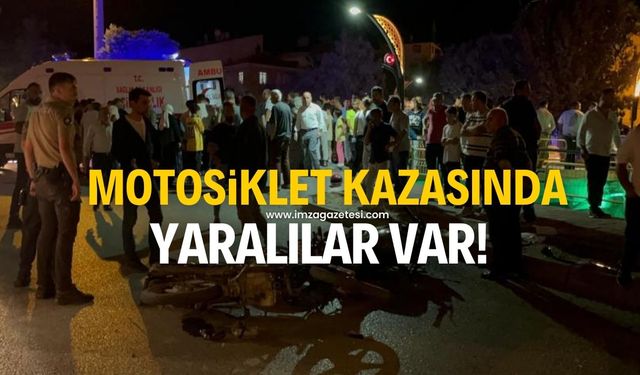 Feci motosiklet kazasında yaralılar var!