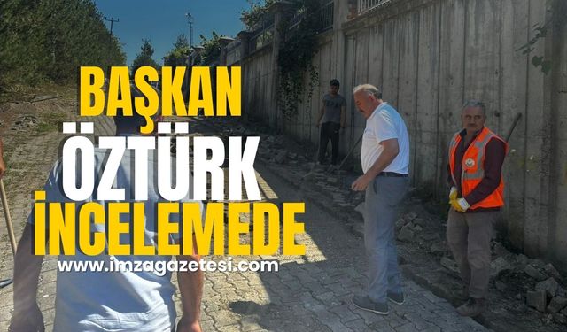 Gökçebey Belediye Başkanı Vedat Öztürk, Yol Yapım Çalışmalarını İnceledi...