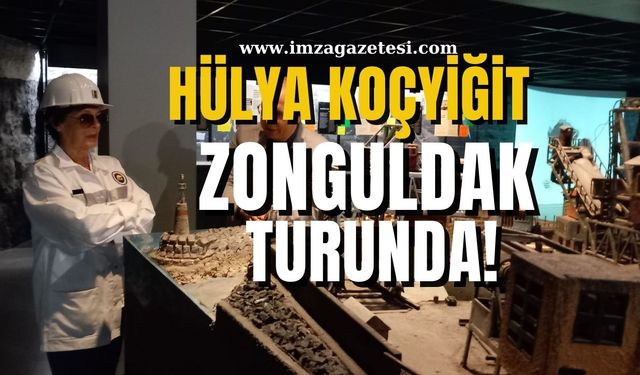 Hülya Koçyiğit maden müzesinde...