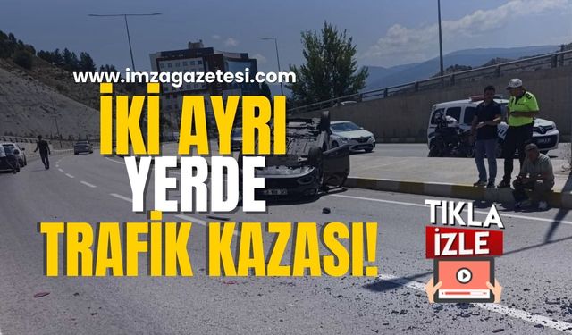 İki Ayrı Trafik Kazasında İki Kişi Yaralandı!