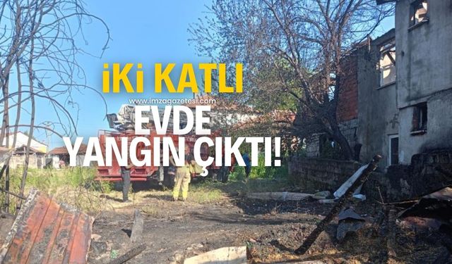 İki katlı evde yangın çıktı!