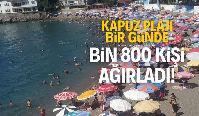 Kapuz plajına bir günde 2 bine yakın kişi girdi!