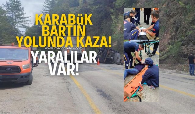 Karabük-Bartın yolunda meydana gelen kazada 3 kişi yaralandı!