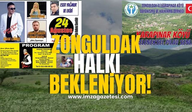 Karapınar Köyü’nde 10. Geleneksel Pilav Şenliği! Zonguldaklı Vatandaş Bekleniyor!