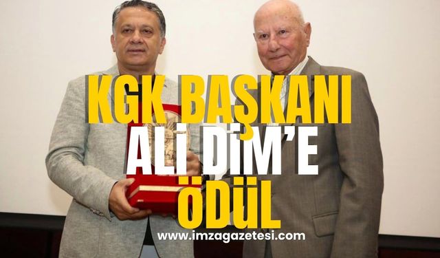 KGK Genel Başkanı Mehmet Ali Dim’e Ödül...