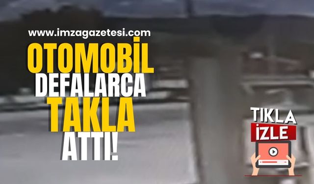 Korkunç kaza! Otomobil defalarca takla attı!