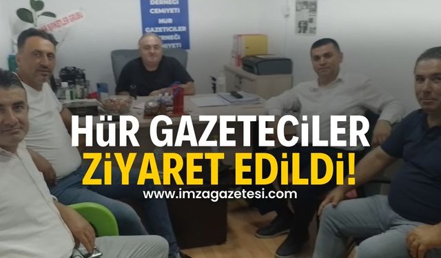 Muhtarlar Derneği Yönetimi, Hür Gazeteciler Cemiyeti'ni Ziyaret Etti...