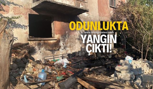 Odunlukta yangın çıktı!