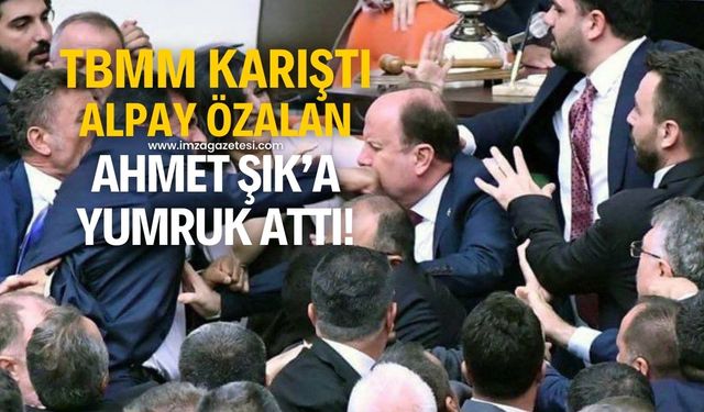 TBMM'de kavga! AK Partili Alpay Özalan, TİP'li Ahmet Şık'a yumruk attı...